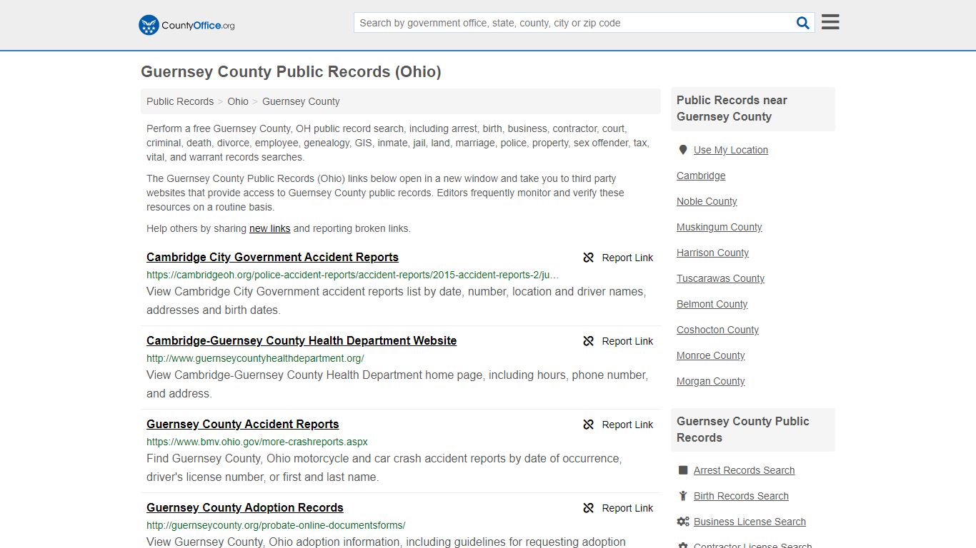 Public Records - Guernsey County, OH (Business, Criminal ...